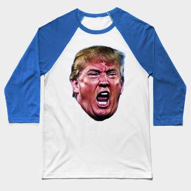 Angry Trump Baseball T-Shirt by FREESA